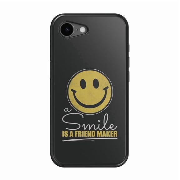 DistinctInk MagSafe Tough Case for iPhone 17e (6.1") - Smile Friendship Maker - Shockproof Drop Protection MagSafe Compatible Cover