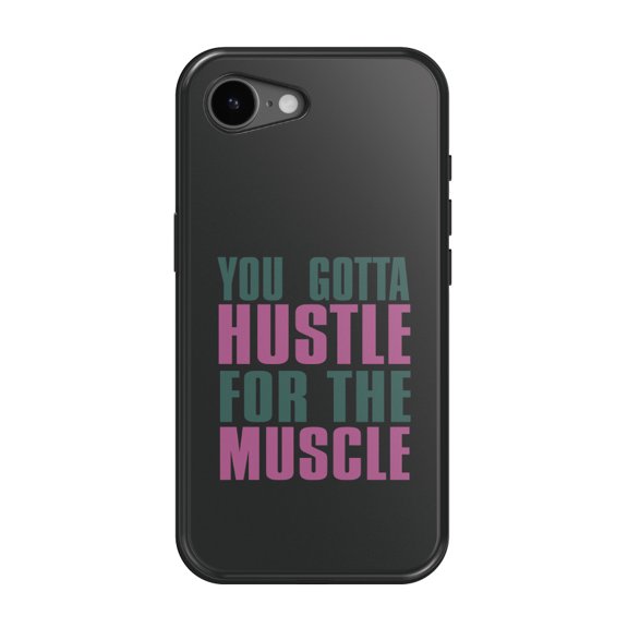 DistinctInk MagSafe Tough Case for iPhone 17e (6.1") - You Gotta Hustle for The Muscle - Shockproof Drop Protection MagSafe Compatible Cover