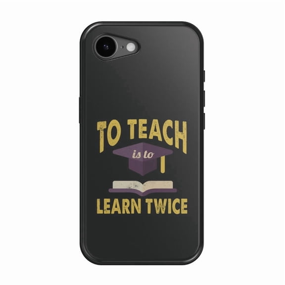 DistinctInk MagSafe Tough Case for iPhone 17e (6.1") - to Teach is to Learn Twice - Shockproof Drop Protection MagSafe Compatible Cover