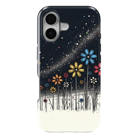DistinctInk MagSafe Tough Case for iPhone 17 (6.1") - Blooming Cosmos: Vivid Spring Flower Collection - Shockproof Drop Protection MagSafe Compatible Cover