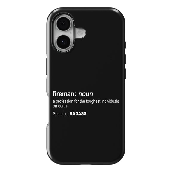 DistinctInk MagSafe Tough Case for iPhone 17 (6.1") - Fireman Definition Profession for Toughest - Shockproof Drop Protection MagSafe Compatible Cover