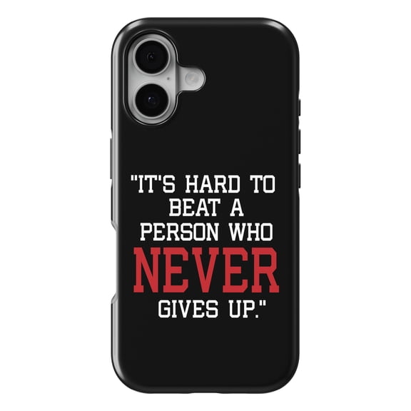 DistinctInk MagSafe Tough Case for iPhone 17 (6.1") - It's Hard to Beat a Person Who Never Gives Up - Shockproof Drop Protection MagSafe Compatible Cover