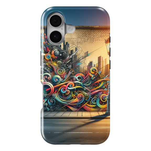 DistinctInk MagSafe Tough Case for iPhone 17 (6.1") - Vivid Urban Expression: A Kaleidoscope of City Colors - Shockproof Drop Protection MagSafe Compatible Cover