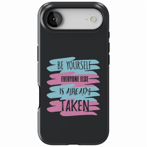 DistinctInk MagSafe Tough Case for iPhone 17 Air (6.7") - Be Yourself Everyone Else Already Taken - Shockproof Drop Protection MagSafe Compatible Cover