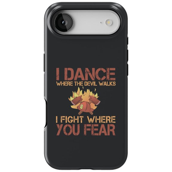 DistinctInk MagSafe Tough Case for iPhone 17 Air (6.7") - Firefighter - I Dance Where The Devil Walks - Shockproof Drop Protection MagSafe Compatible Cover