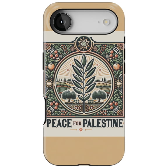 DistinctInk MagSafe Tough Case for iPhone 17 Air (6.7") - Harmony Blossoms: A Symbolic Peace for Palestine - Shockproof Drop Protection MagSafe Compatible Cover