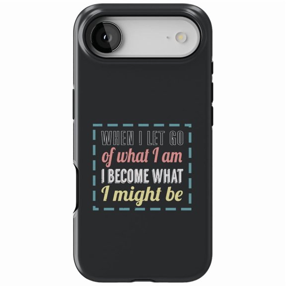 DistinctInk MagSafe Tough Case for iPhone 17 Air (6.7") - Let Go Who I Am Become What I Might Be - Shockproof Drop Protection MagSafe Compatible Cover