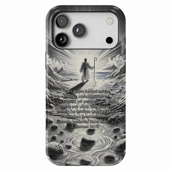 DistinctInk MagSafe Tough Case for iPhone 17 Pro (6.3") - The Divine Plan: Redemption for The Banished - 2 Samuel 14:14" - Shockproof Drop Protection MagSafe Compatible Cover