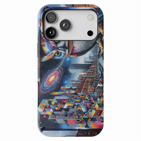 DistinctInk MagSafe Tough Case for iPhone 17 Pro (6.3") - Spectrum of Dreams: Vibrant Street Art Masterpiece - Shockproof Drop Protection MagSafe Compatible Cover