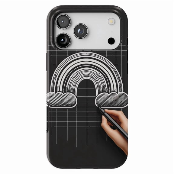 DistinctInk MagSafe Tough Case for iPhone 17 Pro (6.3") - Title: Vivid Spectrum Against The Dark - Shockproof Drop Protection MagSafe Compatible Cover