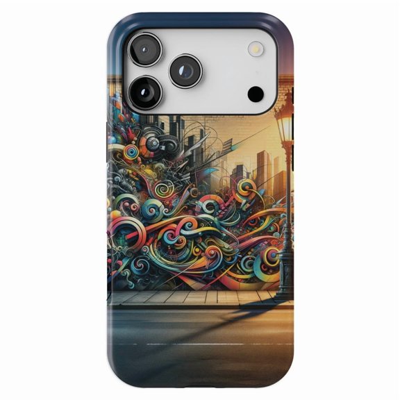 DistinctInk MagSafe Tough Case for iPhone 17 Pro (6.3") - Vivid Urban Expression: A Kaleidoscope of City Colors - Shockproof Drop Protection MagSafe Compatible Cover