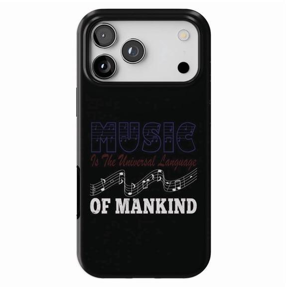DistinctInk MagSafe Tough Case for iPhone 17 Pro Max (6.9") - Music Universal Language of Mankind - Shockproof Drop Protection MagSafe Compatible Cover