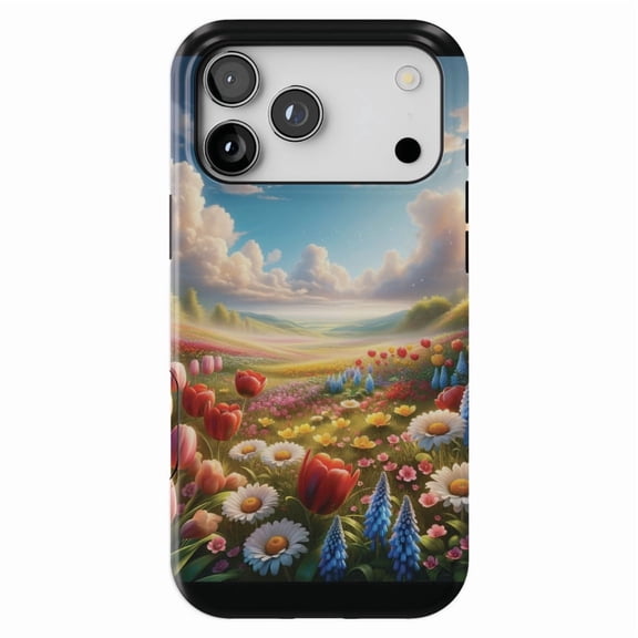 DistinctInk MagSafe Tough Case for iPhone 17 Pro Max (6.9") - Spring Symphony: A Blooming Landscape - Shockproof Drop Protection MagSafe Compatible Cover