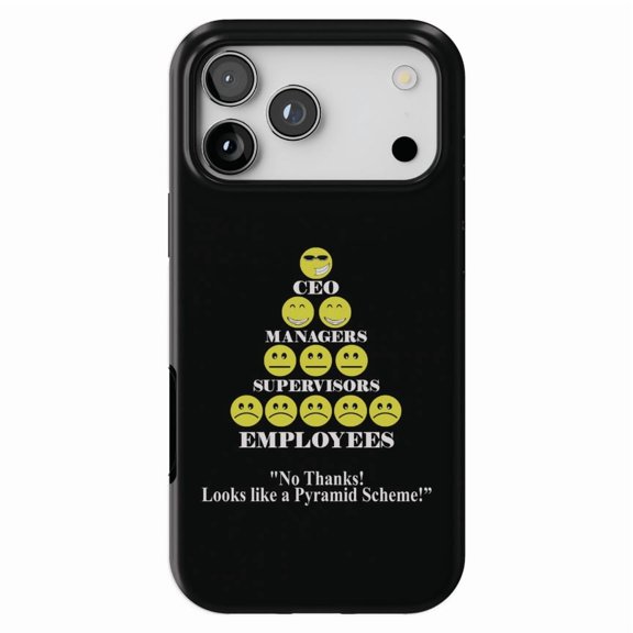 DistinctInk MagSafe Tough Case for iPhone 17 Pro Max (6.9") - No Thanks Looks Like a Pyramid Scheme - Shockproof Drop Protection MagSafe Compatible Cover