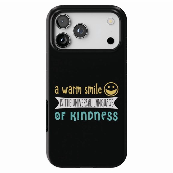 DistinctInk MagSafe Tough Case for iPhone 17 Pro Max (6.9") - Warm Smile is Universal Language of Kindness - Shockproof Drop Protection MagSafe Compatible Cover