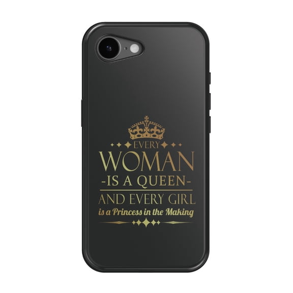 DistinctInk MagSafe Tough Case for iPhone 17e (6.1") - Every Woman Queen Every Girl Princess in Making - Shockproof Drop Protection MagSafe Compatible Cover