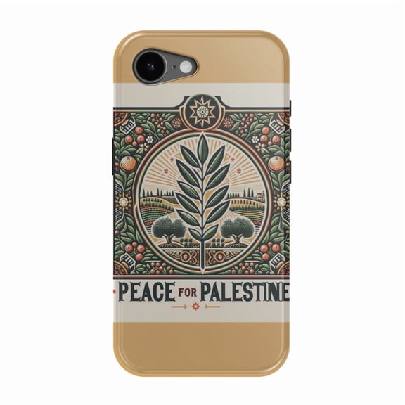 DistinctInk MagSafe Tough Case for iPhone 17e (6.1") - Harmony Blossoms: A Symbolic Peace for Palestine - Shockproof Drop Protection MagSafe Compatible Cover