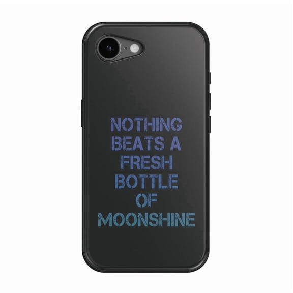 DistinctInk MagSafe Tough Case for iPhone 17e (6.1") - Nothing Beats a Fresh Bottle of Moonshine - Shockproof Drop Protection MagSafe Compatible Cover
