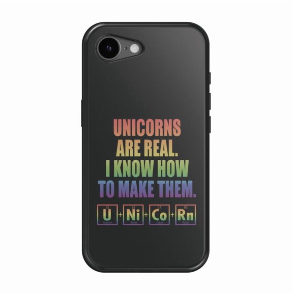DistinctInk MagSafe Tough Case for iPhone 17e (6.1") - Unicorns are Real. I Know How to Make Them - Shockproof Drop Protection MagSafe Compatible Cover