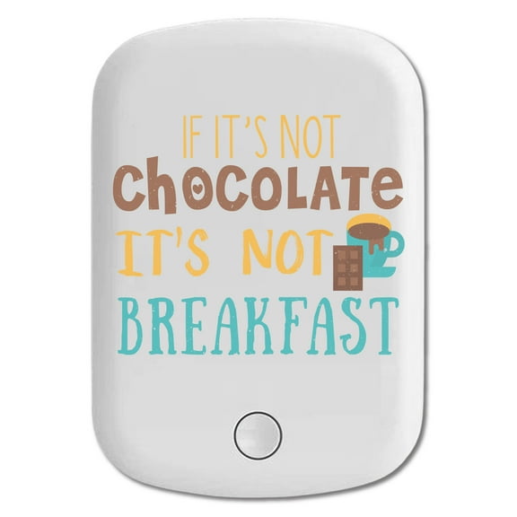 DistinctInk Magnetic Battery Pack, 10000 mAh Wireless Portable Charger with USB-C Cable, Compatible with MagSafe iPhone 14 / 13 / 12 Series - Not Chocolate Not Breakfast