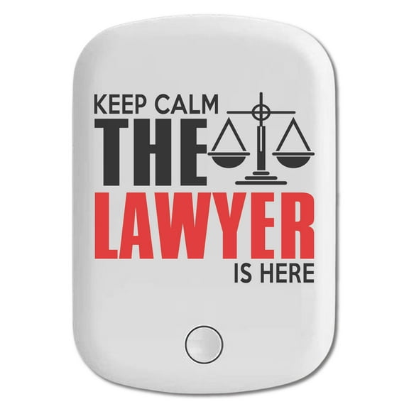 DistinctInk Magnetic Battery Pack, 10000 mAh Wireless Portable Charger with USB-C Cable, Compatible with MagSafe iPhone 14 / 13 / 12 Series - Keep Calm The Lawyer Is Here