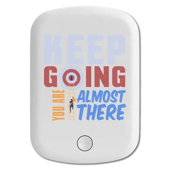 DistinctInk Magnetic Battery Pack, 10000 mAh Wireless Portable Charger with USB-C Cable, Compatible with MagSafe iPhone 14 / 13 / 12 Series - Keep Going Almost There