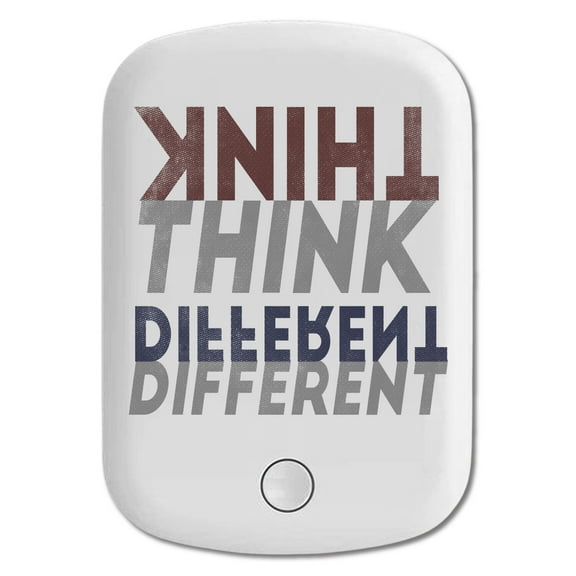 DistinctInk Magnetic Battery Pack, 10000 mAh Wireless Portable Charger with USB-C Cable, Compatible with MagSafe iPhone 14 / 13 / 12 Series - Think Different