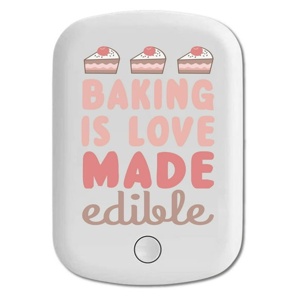 DistinctInk Magnetic Battery Pack, 5000 mAh Wireless Portable Charger with USB-C Cable, Compatible with MagSafe iPhone 14 / 13 / 12 Series - Back is Love Made Edible