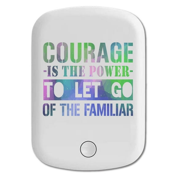 DistinctInk Magnetic Battery Pack, 5000 mAh Wireless Portable Charger with USB-C Cable, Compatible with MagSafe iPhone 14 / 13 / 12 Series - Courage Power Let Go Of Familiar