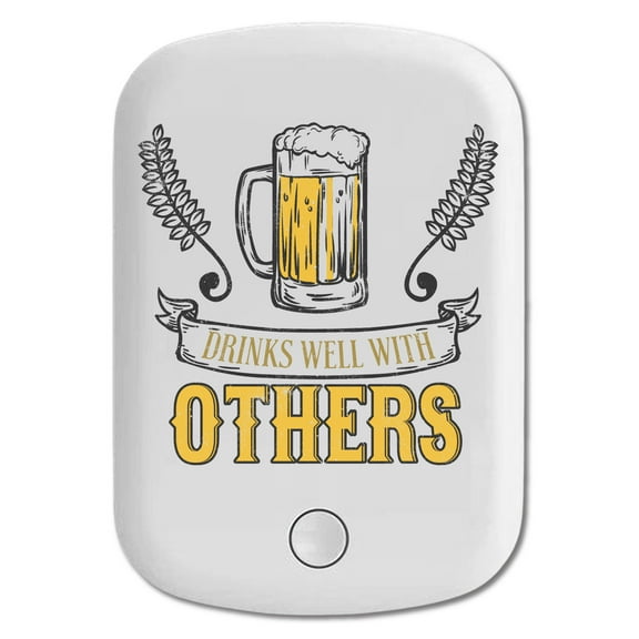 DistinctInk Magnetic Battery Pack, 5000 mAh Wireless Portable Charger with USB-C Cable, Compatible with MagSafe iPhone 14 / 13 / 12 Series - Drinks Well With Others