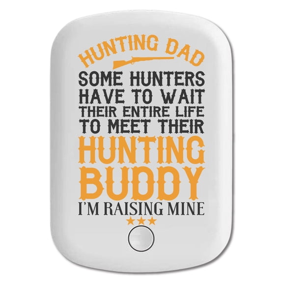 DistinctInk Magnetic Battery Pack, 5000 mAh Wireless Portable Charger with USB-C Cable, Compatible with MagSafe iPhone 14 / 13 / 12 Series - Hunting Dad - Raising My Hunting Buddy