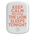thumbnail image 1 of DistinctInk Magnetic Battery Pack, 5000 mAh Wireless Portable Charger with USB-C Cable, Compatible with MagSafe iPhone 14 / 13 / 12 Series - Keep Calm The Lion Sleeps Tonight, 1 of 6