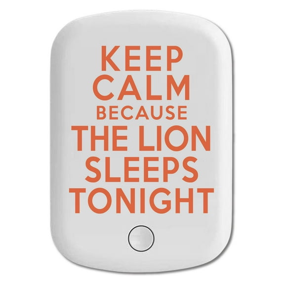 DistinctInk Magnetic Battery Pack, 5000 mAh Wireless Portable Charger with USB-C Cable, Compatible with MagSafe iPhone 14 / 13 / 12 Series - Keep Calm The Lion Sleeps Tonight