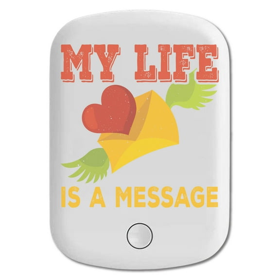 DistinctInk Magnetic Battery Pack, 5000 mAh Wireless Portable Charger with USB-C Cable, Compatible with MagSafe iPhone 14 / 13 / 12 Series - My Life Is A Message