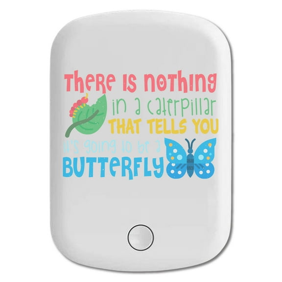 DistinctInk Magnetic Battery Pack, 5000 mAh Wireless Portable Charger with USB-C Cable, Compatible with MagSafe iPhone 14 / 13 / 12 Series - Nothing In Caterpillar That Is Going To Be Butterfly