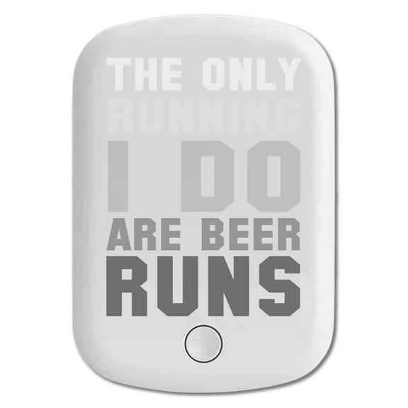 DistinctInk Magnetic Battery Pack, 5000 mAh Wireless Portable Charger with USB-C Cable, Compatible with MagSafe iPhone 14 / 13 / 12 Series - The Only Running I Do Are Beer Runs