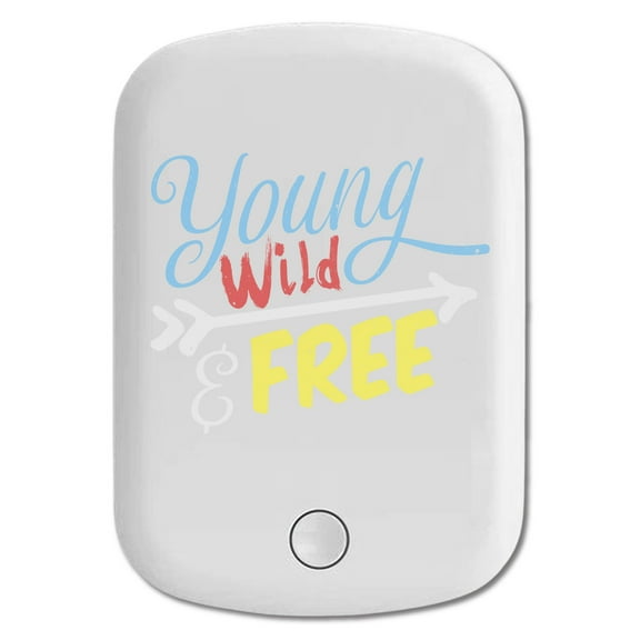 DistinctInk Magnetic Battery Pack, 5000 mAh Wireless Portable Charger with USB-C Cable, Compatible with MagSafe iPhone 14 / 13 / 12 Series - Young Wild And Free