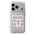 DistinctInk Mahjong Monogram Letter T Clear Case for iPhone 17 Pro ...