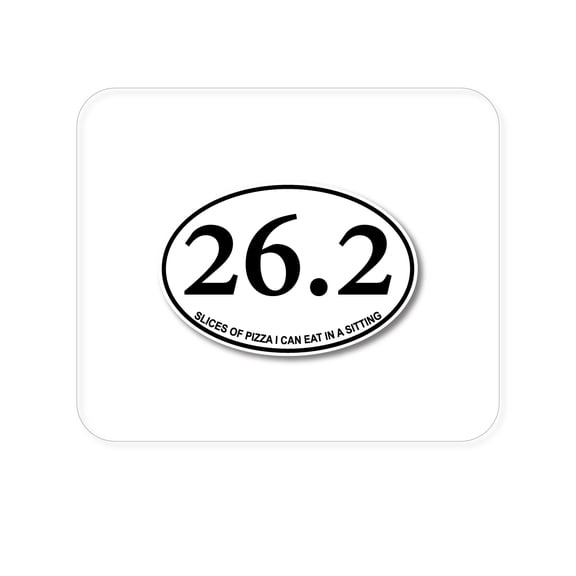 DistinctInk Mouse Pad - 1/4" Foam Rubber - 26.2 - Slices of Pizza In a Sitting