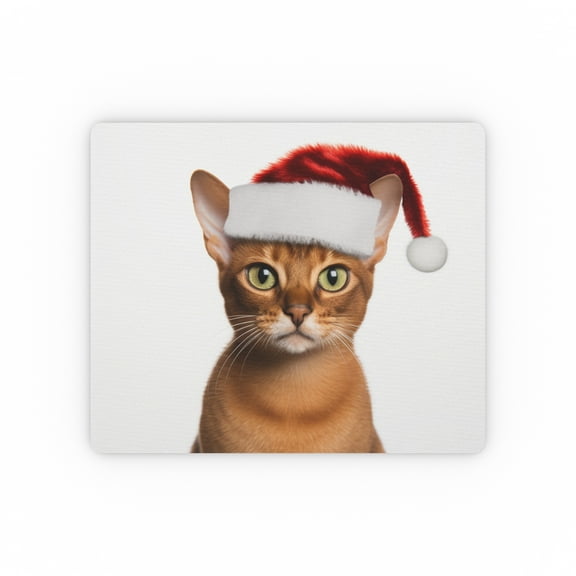 DistinctInk Mouse Pad - Abyssinian Cat - 1/4 inch Foam Rubber, Non-Slip
