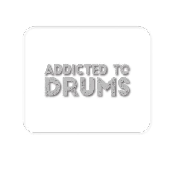 DistinctInk Mouse Pad - 1/4" Foam Rubber - Addicted to Drums
