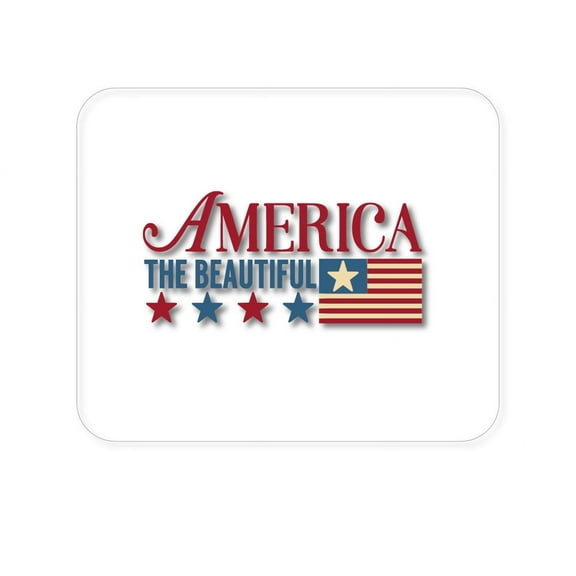 DistinctInk Mouse Pad - 1/4" Foam Rubber - America the Beautiful Flag