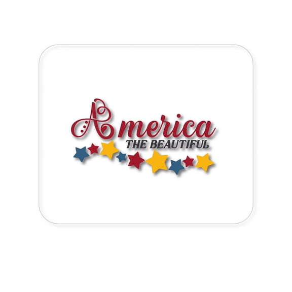 DistinctInk Mouse Pad - 1/4" Foam Rubber - America the Beautiful Stars