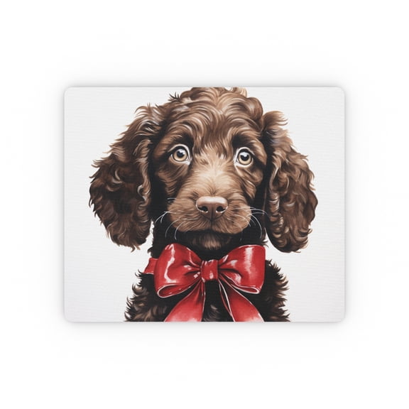 DistinctInk Mouse Pad - 1/4" Foam Rubber - American Water Spaniel Puppy Drawing