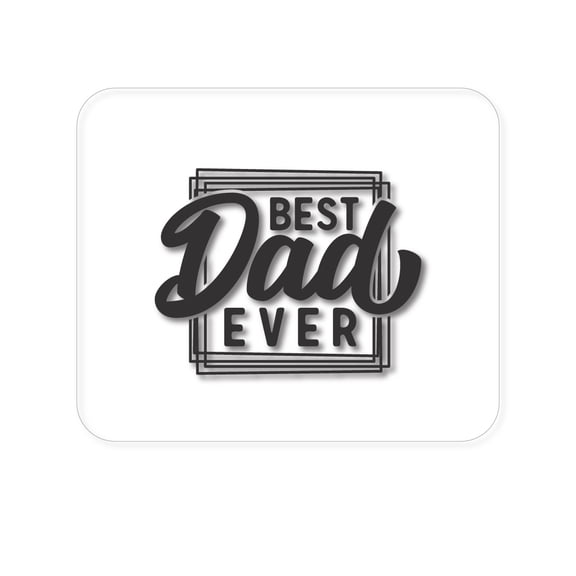 DistinctInk Mouse Pad - 1/4" Foam Rubber - Bed Dad Ever Word Art