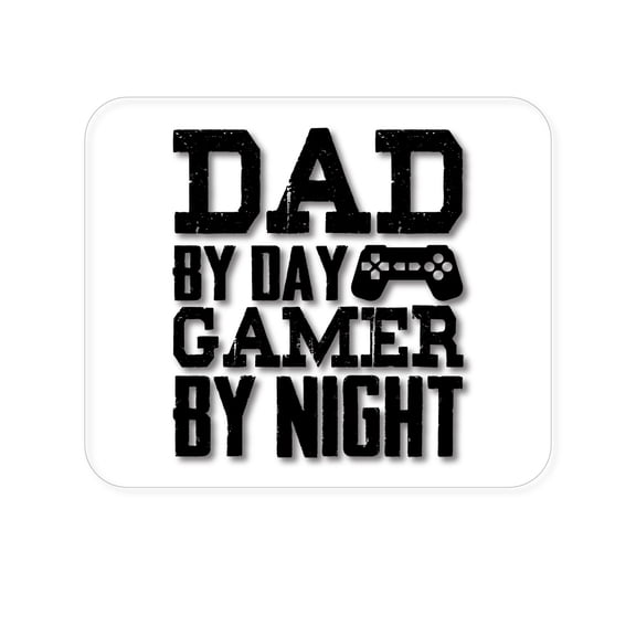 DistinctInk Mouse Pad - 1/4" Foam Rubber - Dad By Day Gamer By Night