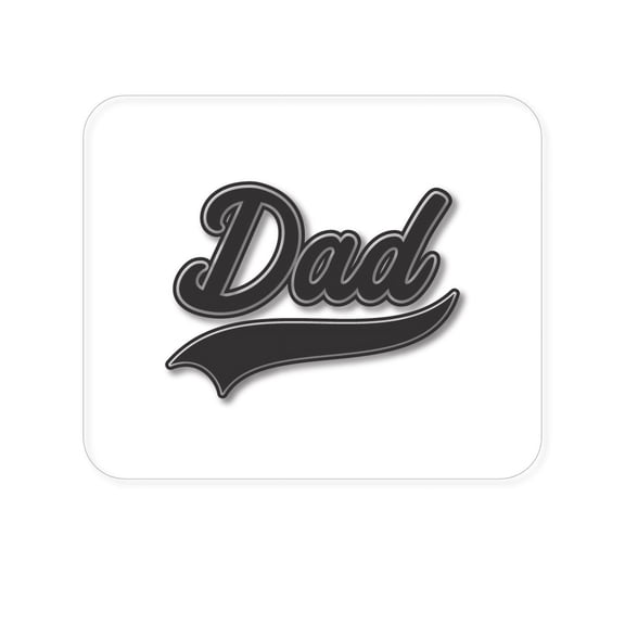DistinctInk Mouse Pad - 1/4" Foam Rubber - Dad Word Graphic Black