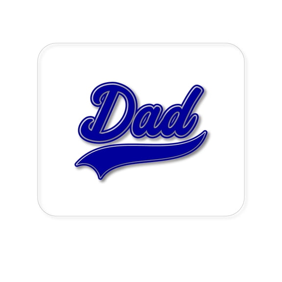 DistinctInk Mouse Pad - 1/4" Foam Rubber - Dad Word Graphic Blue