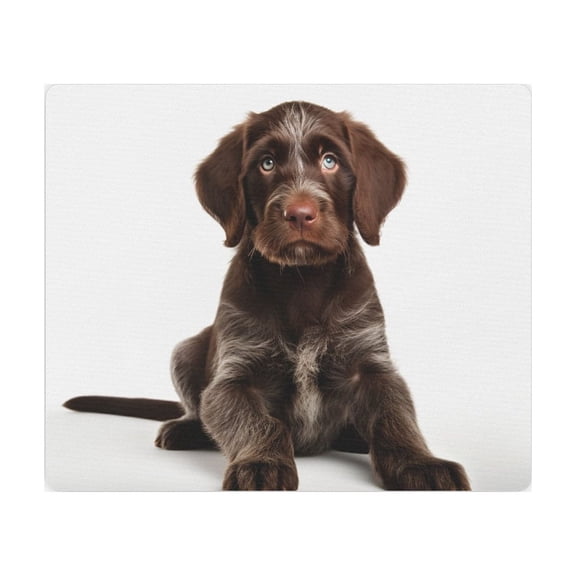 DistinctInk Mouse Pad - 1/4" Foam Rubber - German Wirehaired Pointer Puppy