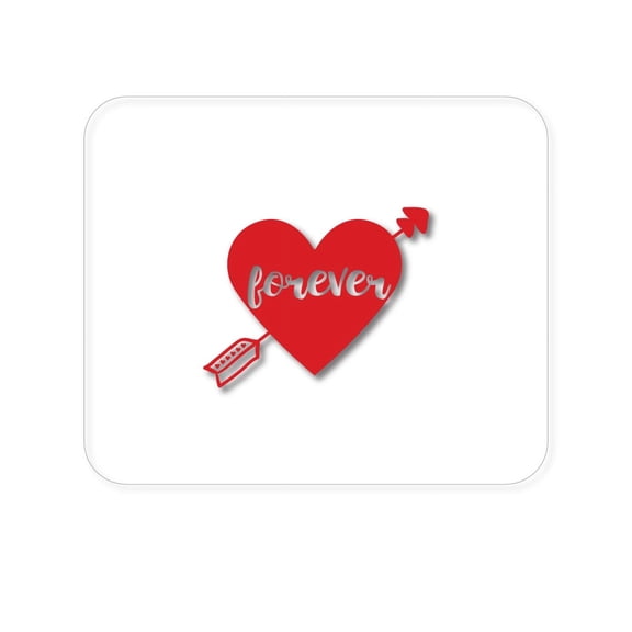 DistinctInk Mouse Pad - 1/4" Foam Rubber - Heart Arrow Forever Valentine